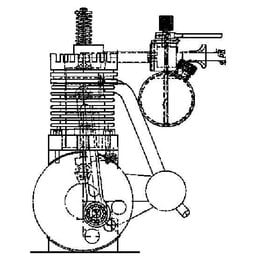MBT 4-tact zuigklep benzinemotor 10cc - Bouwtekening Schaal 1 : N/A (60.10.003)