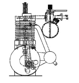MBT 60.10.003 4-tact zuigklep benzinemotor 10cc