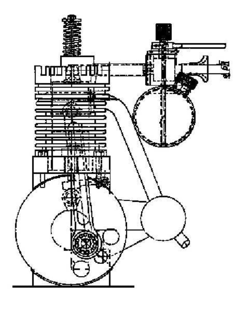 MBT 60.10.003 4-tact zuigklep benzinemotor 10cc