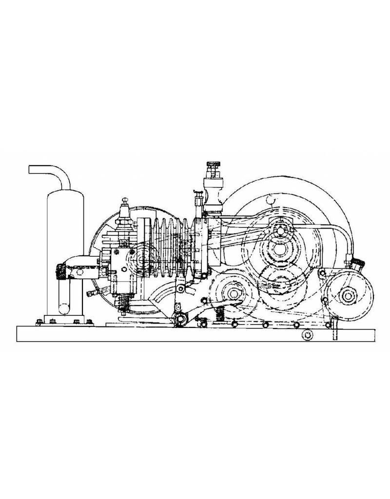 MBT 4-tact gasmotor "Johanna" 14 cc - Bouwtekening Schaal 1 : N/A (60.10.004)