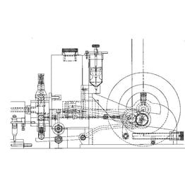 MBT 4-Takt Gasmotor mit Glührohrzündung - Bauzeichnung Maßstab 1 : N/A (60.10.006)