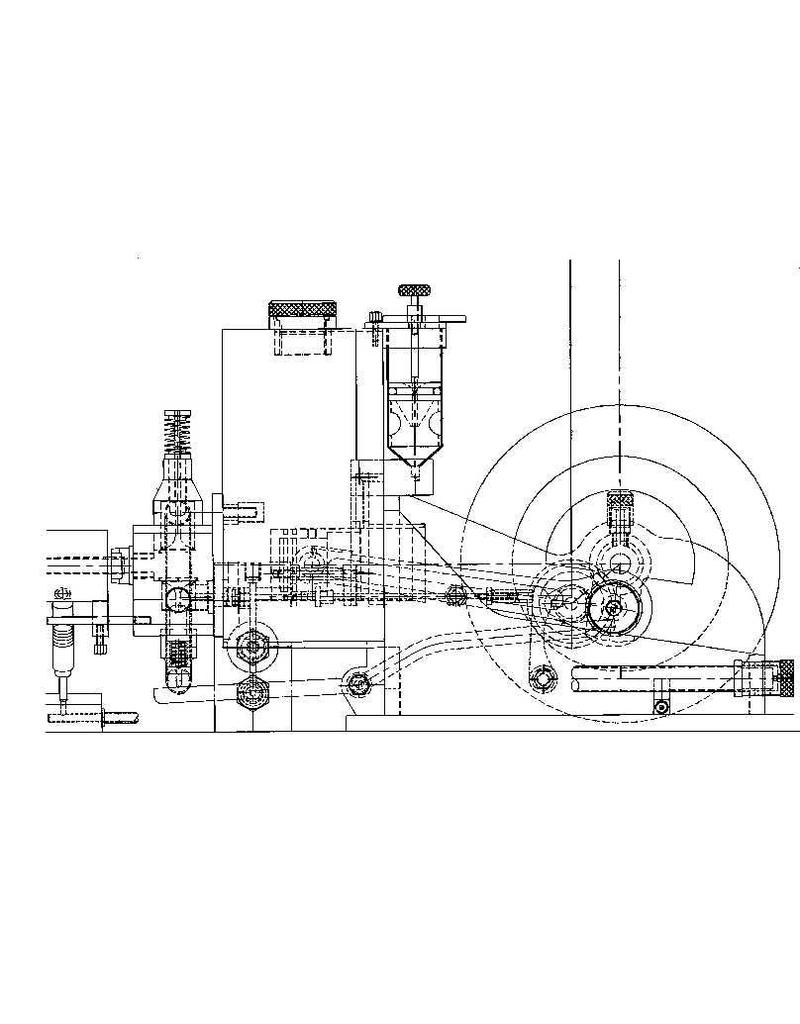 MBT 4-tact gasmotor met gloeibuisontsteking - Bouwtekening Schaal 1 : N/A (60.10.006)