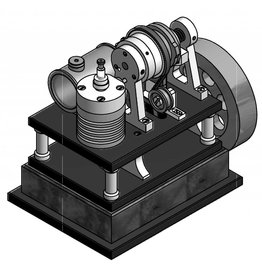 MBT Viertaktmotor met roterende schuiven - Bouwtekening Schaal 1 : N/A (60.10.014)