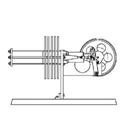 MBT Horizontaler Heißluftmotor - Bauzeichnung Maßstab 1 : N/A (60.12.002)