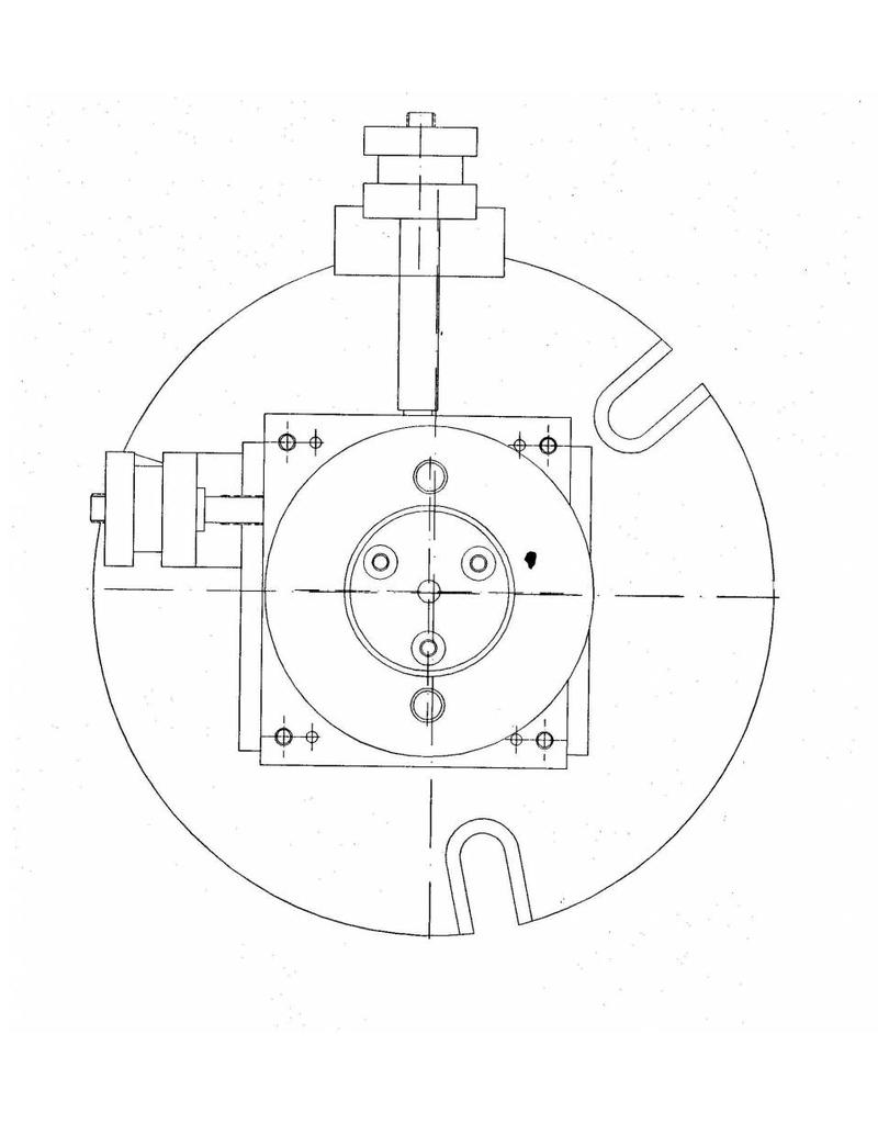 MBT Draaibare spaninrichting voor de freestafel - Bouwtekening Schaal 1 : XX (80.00.049)