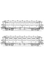 MBT 29.05.132.2 HSM Durchgangswagen 1. Klasse 1101-1104 (NS C 8018-8021) und 2. Klasse 1101-1105 (NS 8001-8--5 Spur 0)