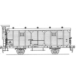 MBT 29.06.083 NS 15 tons gesloten goederenwage 28211-28400 voor fruitvervoer, voor spoor 0