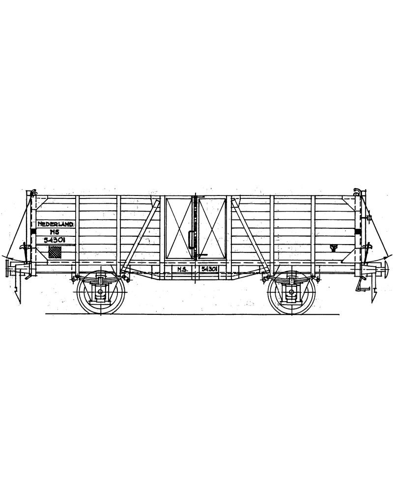 MBT 29.06.084 NS 21,5 Tonnen offener Güterwagen 54301-54783, für Spur 0