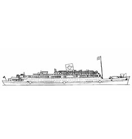 MBT Passagiersschip ms "Oranje"; SMN - als hospitaalschip (1942-1945) - Bouwtekening Schaal 1 : 500 (10.20.004)