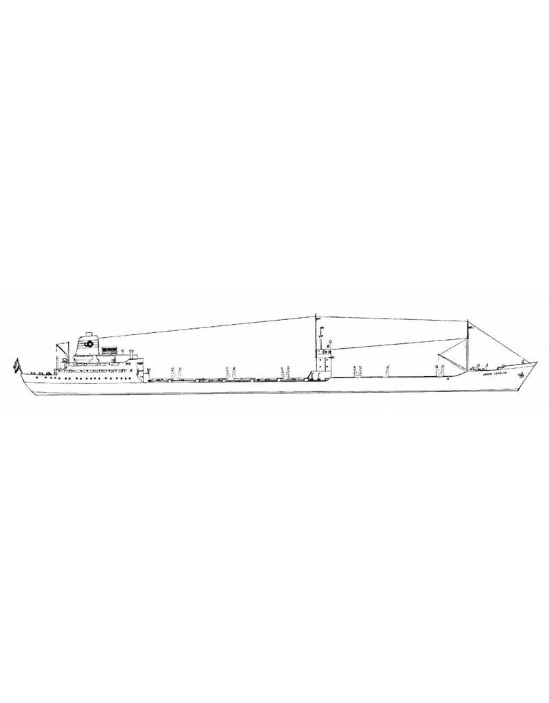 MBT Ertstanker ms "Jacob Verolme" (1957) - Ned.Erts Tanker Mij. - Bouwtekening Schaal 1 : 500 (10.20.042)