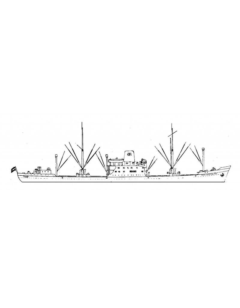 MBT 10.20.044 cargo ship MV "vLinschoten" (1958)-KPM/KJCPL-"vSpilbergen", "vHeemskerk", "vdHagen"