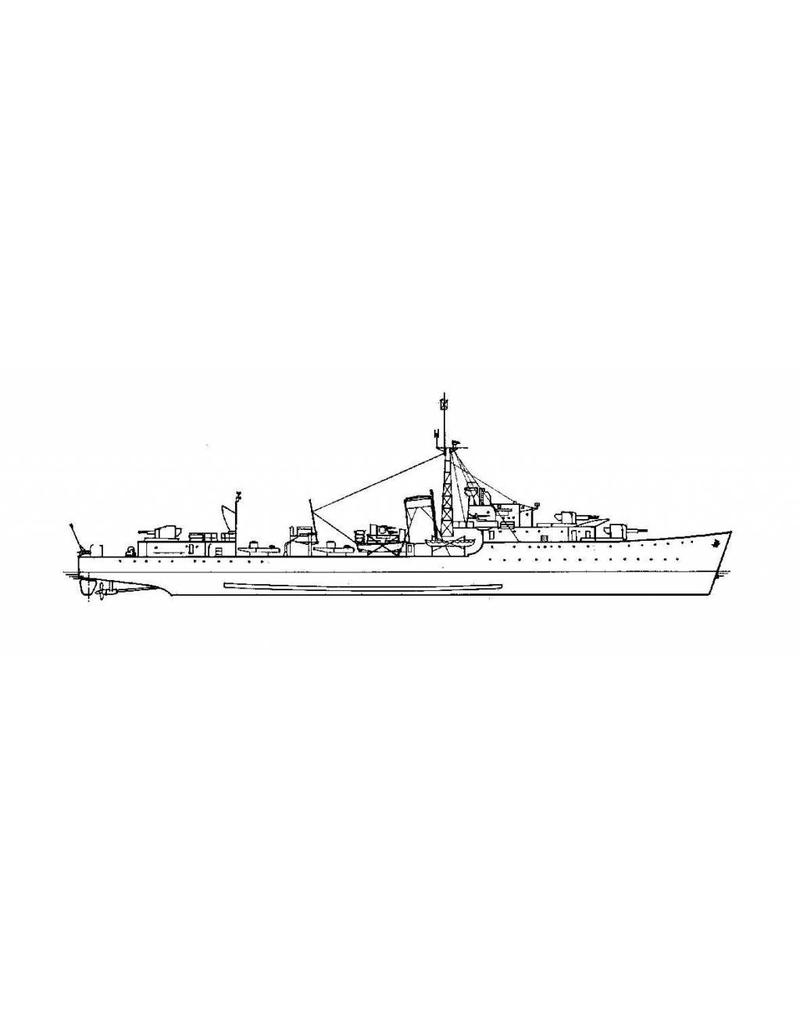 NVM 16.11.018/A torpedobootjager HrMs "Van Galen" (1942) - ex HMS" Noble" (1939)