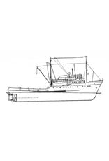 MBT Zeesleper ms Barentszee, Tasmanzee (1957) - Smit Int - Bouwtekening Schaal 1 : 100 (16.14.050)