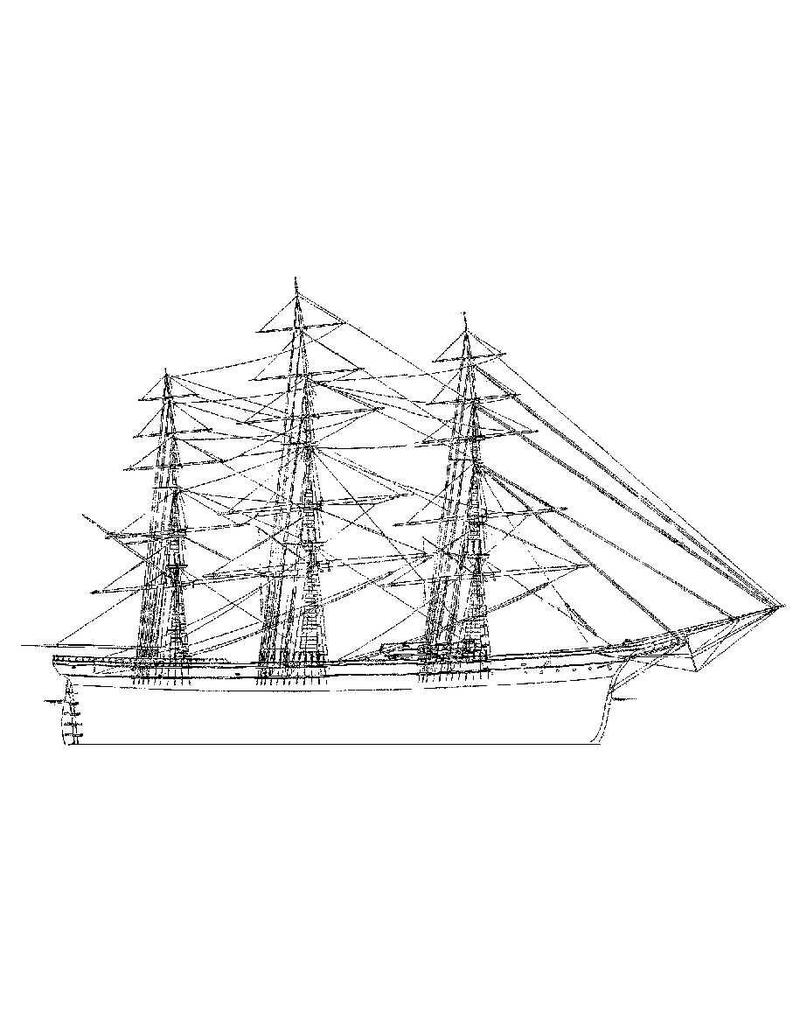 MBT Clipper "Flying Fish" (1851) - Construction Drawing Scale 1 : 90 (10.00.017)
