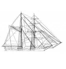 MBT Brigantine "Newsboy" (1854) - Construction Drawing Scale 1 : 75 (10.00.018)