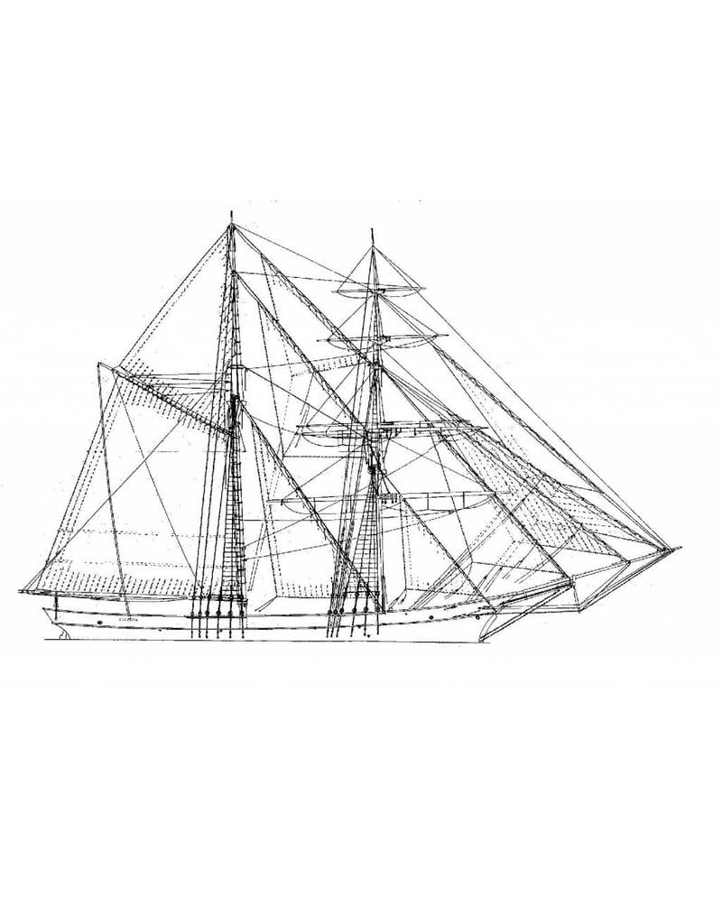 MBT Brigantine "Newsboy" (1854) - Construction Drawing Scale 1 : 75 (10.00.018)