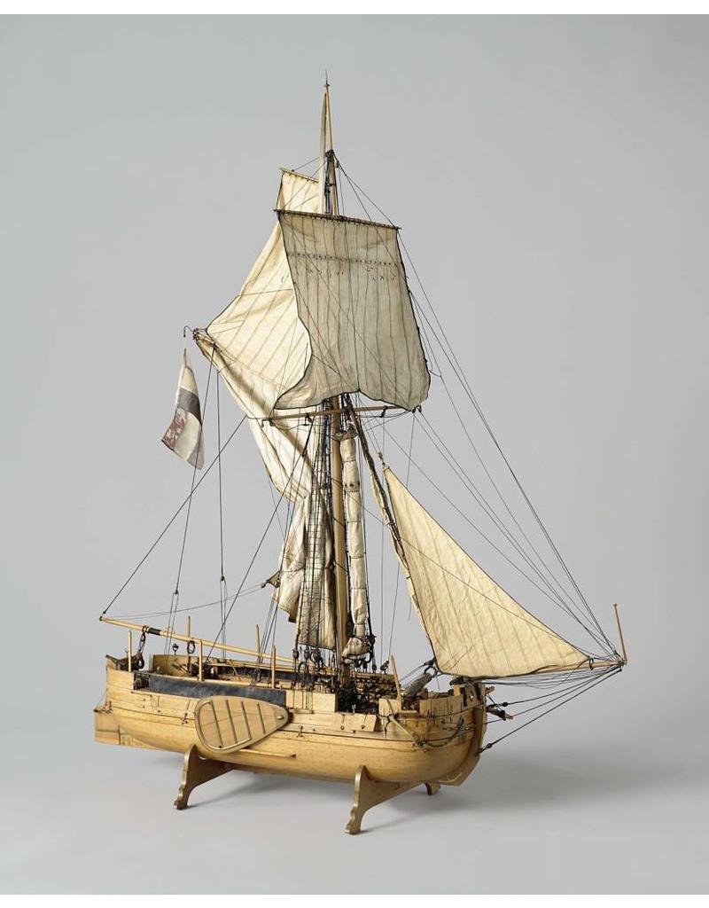 MBT 10.01.007 Gaffelkanonenboot, großes Modell (1821)