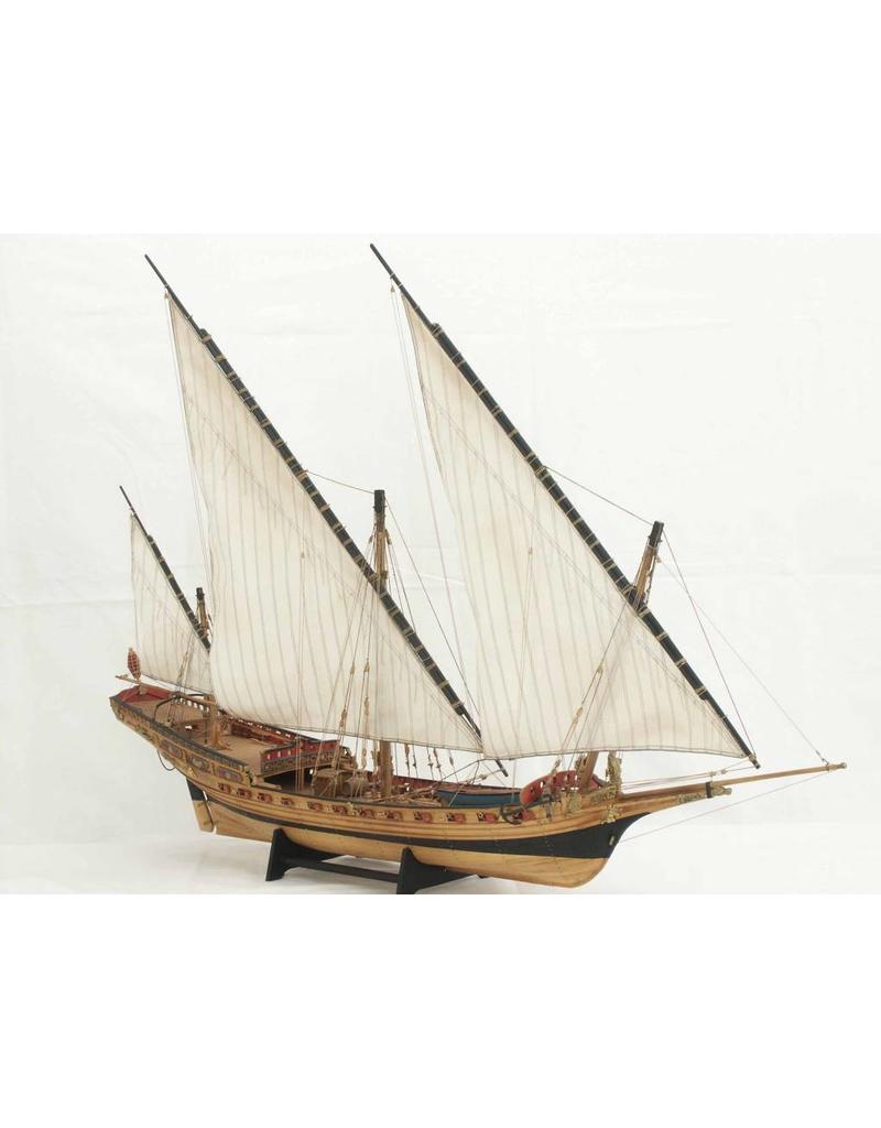 MBT North African sailing ship Chebec (1750 - 1786) - Construction Drawing Scale 1 : 75 (10.01.022)