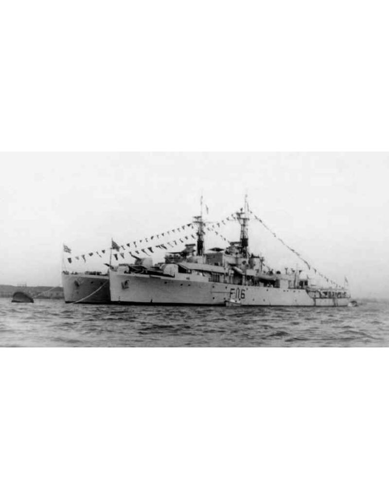 MBT 10.11.095 Fregatte HMS „Amethyst“ F116 (1943) nach Umklassifizierung; ehemals „Black Swan“