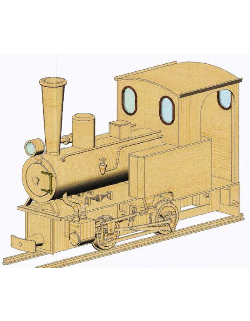MBT 20.00.066 B-locomotief No. 1, Marijnke; Stoomtrein Katwijk - Leiden - 3,5"spoor (89 mm)