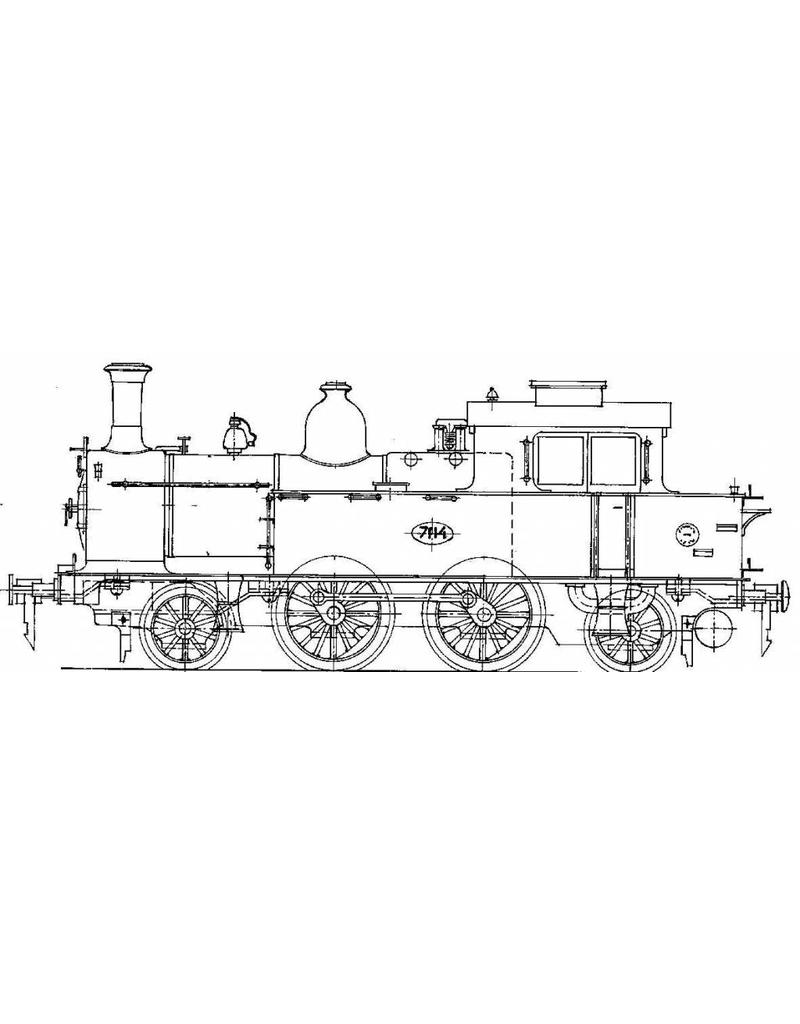 MBT Stoomlocomotief NS 7111 - 7125 - Bouwtekening Schaal 1 : 40 (29.00.607)