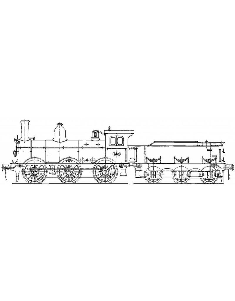 MBT Stoomlocomotief NS 3201 - 3247 v00r spoor 0 - Bouwtekening Schaal 1 : 40 (29.00.110)
