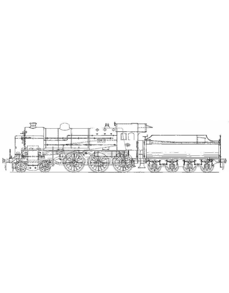 MBT Dampflokomotive NS 3901 - 3932 für Spur 0 - Bauzeichnung Maßstab 1 : 40 (29.00.119)