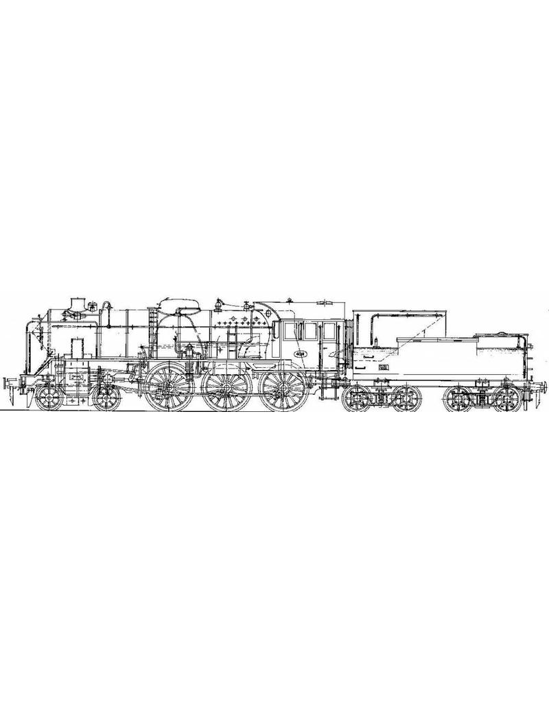 MBT Dampflokomotive NS 4001 - 4015 - Bauzeichnung Maßstab 1 : 40 (29.00.620)