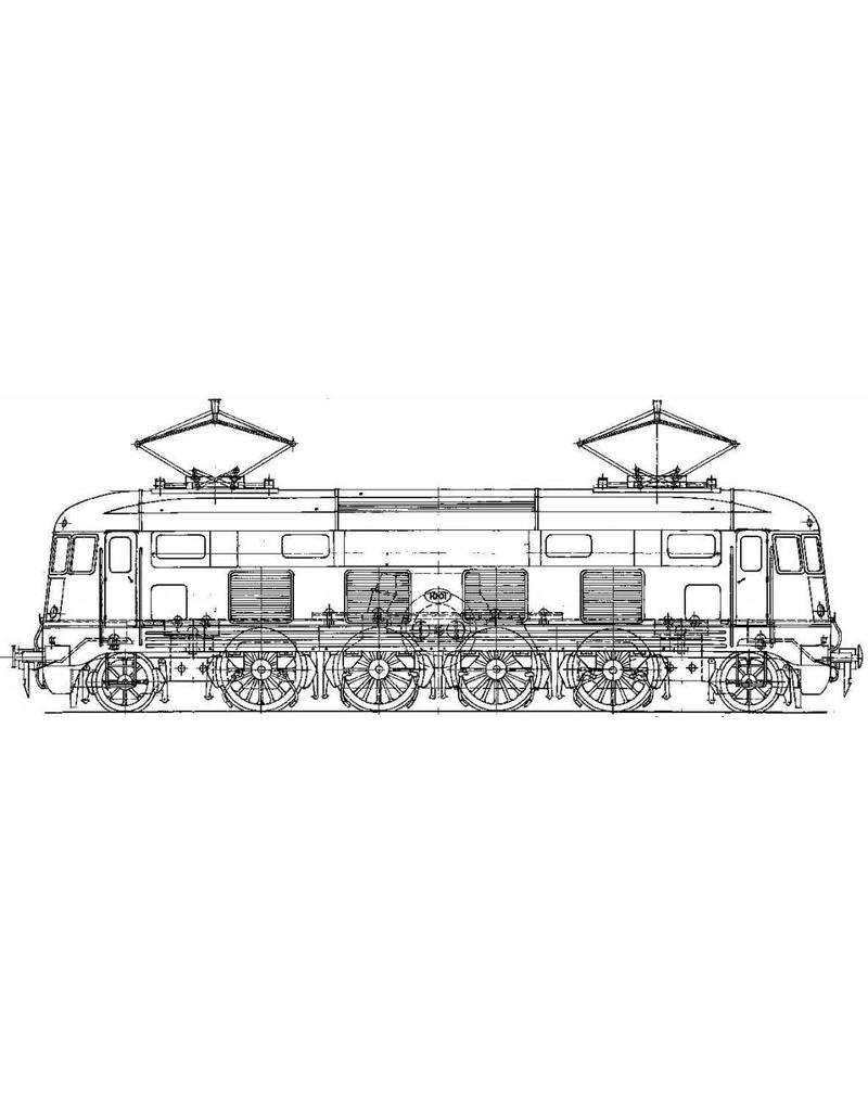 MBT E-lok NS serie 1000 vor spoor 0 - Bouwtekening Schaal 1 : 40 (29.01.001)
