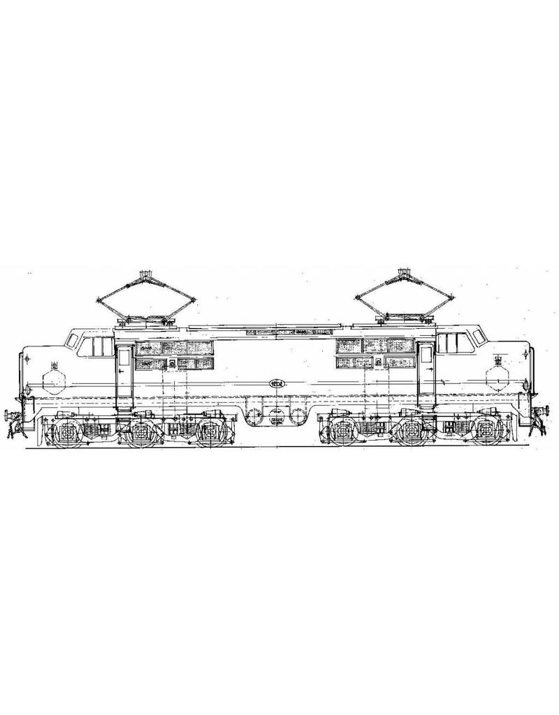 MBT E-lok NS serie 1200 voor spoor 0 - Bouwtekening Schaal 1 : 40 (29.01.003)
