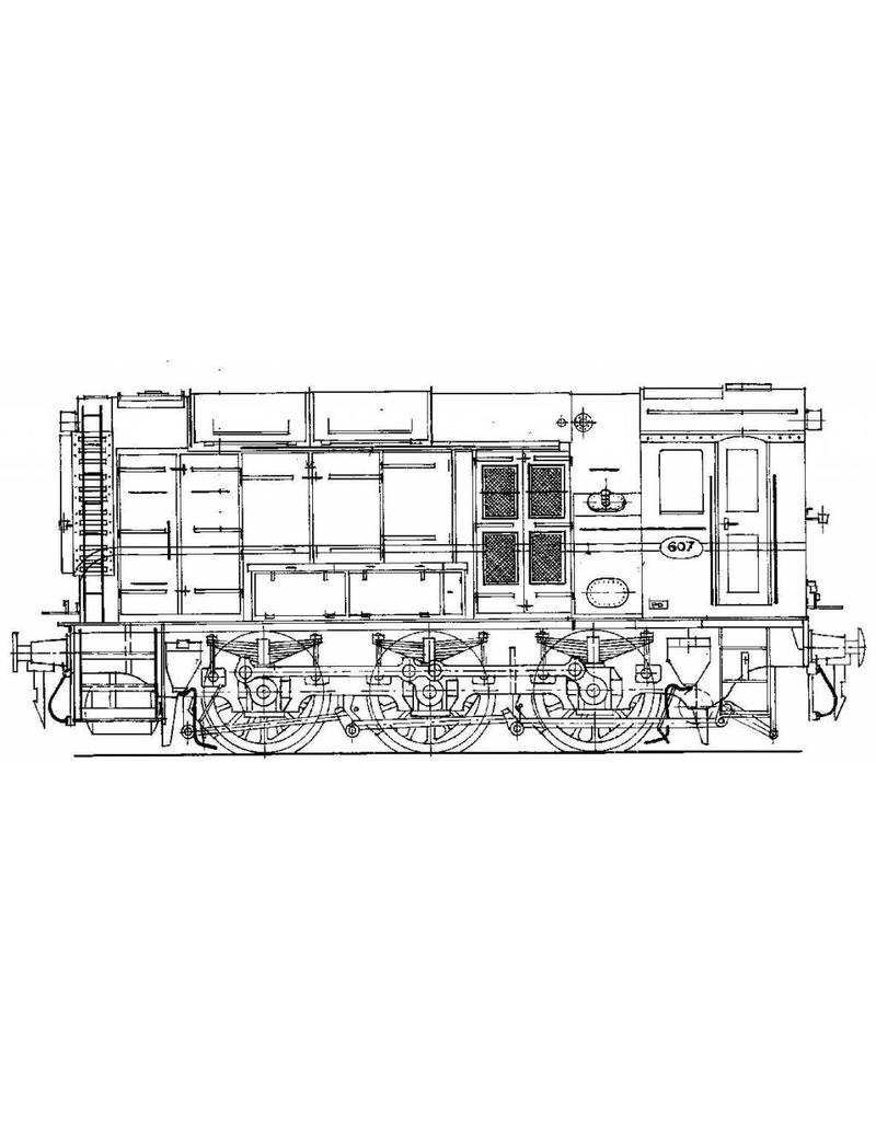 MBT DE-Lok NS 601-665 für Spur 0 - Bauzeichnung Maßstab 1 : 40 (29.02.074)