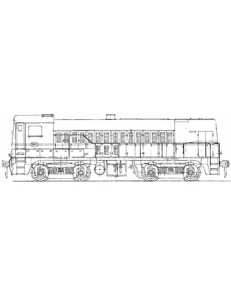 MBT DE-Lok NS Baureihe 2200 - 2350 - Konstruktionszeichnung Maßstab 1 : 40 (29.02.575)