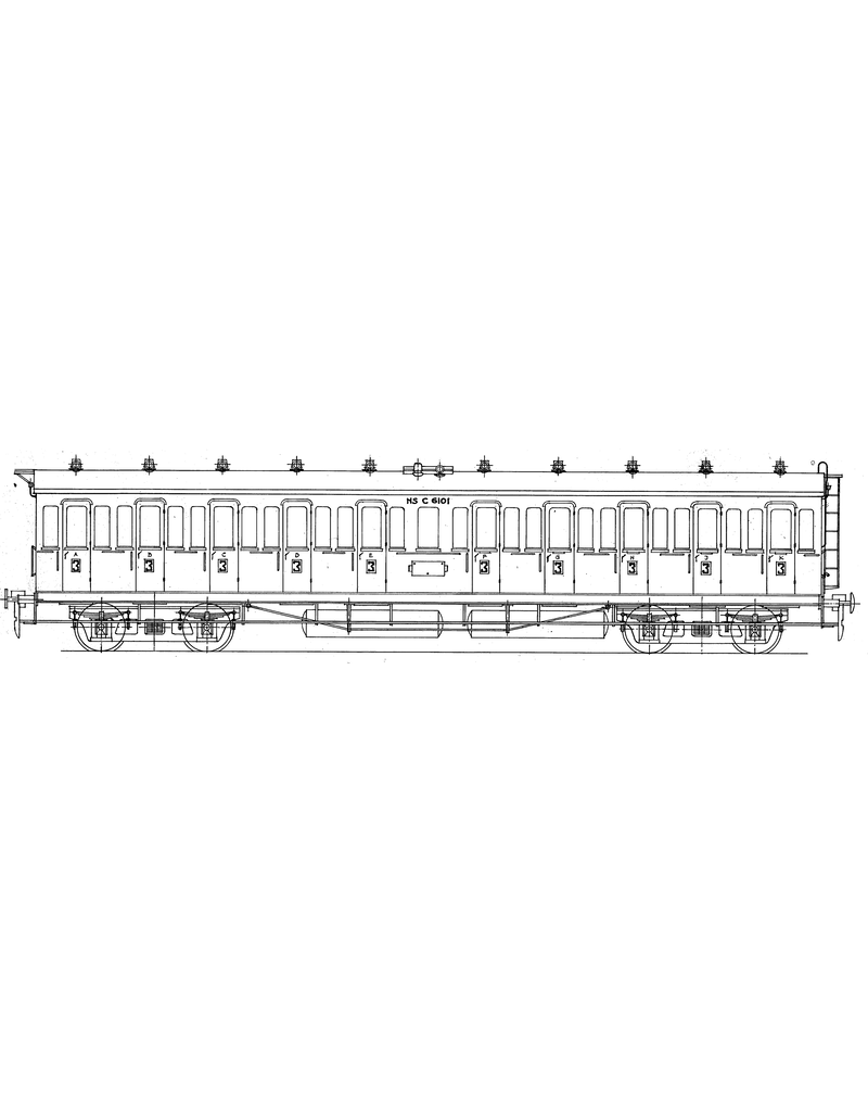 NVM 29.05.194 NS Coupérijtuig 3e klasseC6101-6188 voor Spoor 0; voorheen SS C861-948