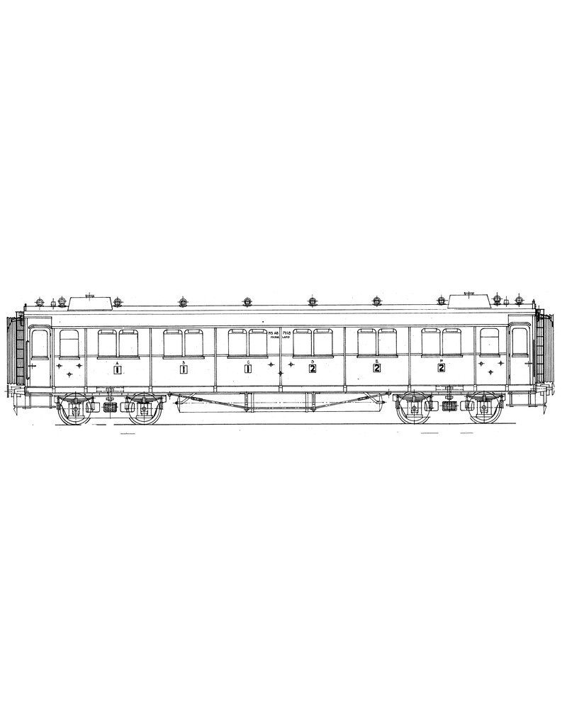 MBT 29.05.202 NS Durchgangswagen 1. und 2. Klasse AB 7118 für Spur 0; ehemals HSM 1417