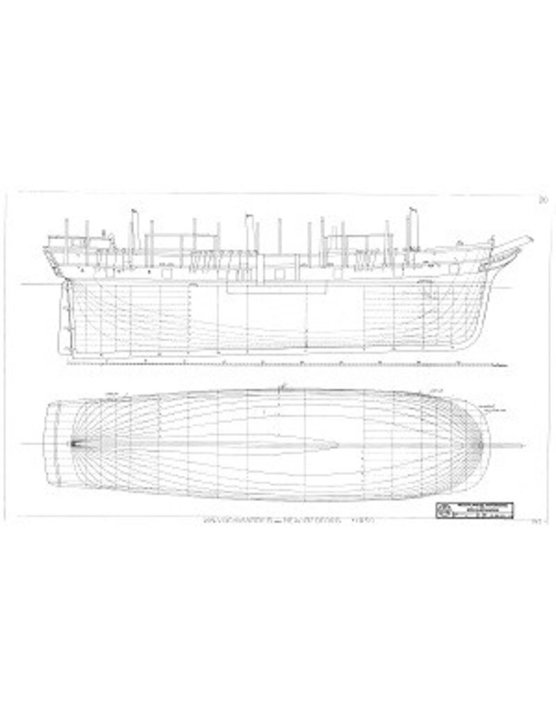 MBT "Progress", Whaler from New Bedford (1850) (barque-rigged) - Construction Drawing Scale 1 : 48 (10.00.001) - Digital