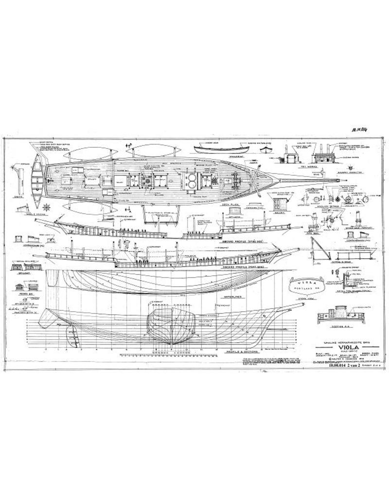 MBT Whaler "Viola" (1910) - Construction Drawing Scale 1 : 64 (10.00.014)
