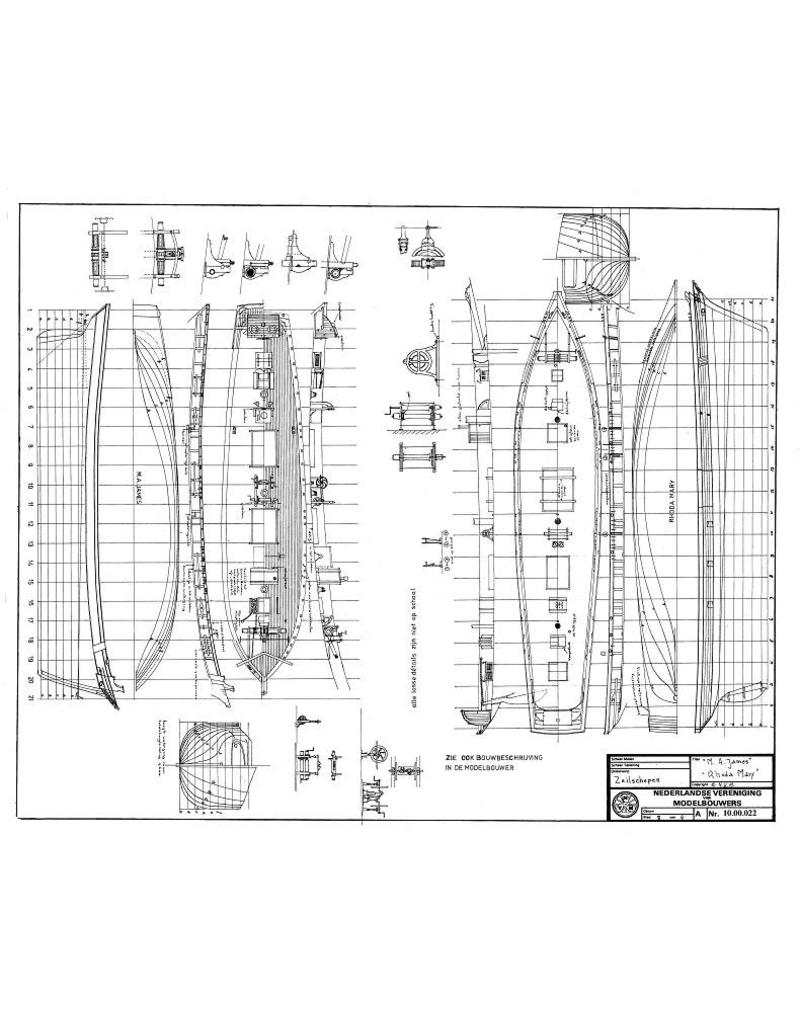 MBT Schooners "M.A.James" (1899) and "Mary Rhoda"" - Construction Drawing Scale 1 : 100 (10.00.022)