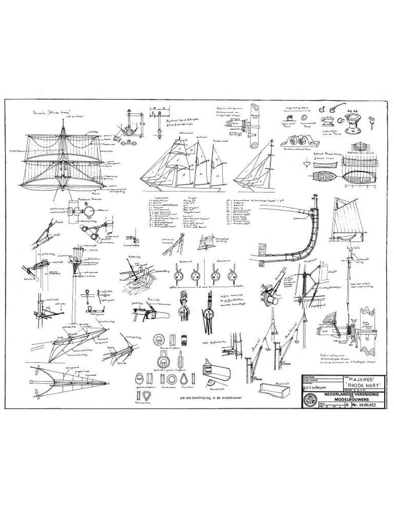 MBT Schooners "M.A.James" (1899) and "Mary Rhoda"" - Construction Drawing Scale 1 : 100 (10.00.022)