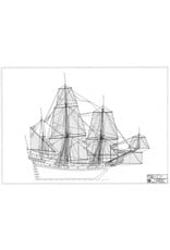 MBT VOC ship "Geunieerde Provintien" (1603) - Construction Drawing Scale 1 : 75 (10.00.029A)