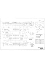 MBT Four-masted schooner "Albatros", Swedish training ship - Construction drawing Scale 1 : 100 (10.00.003)