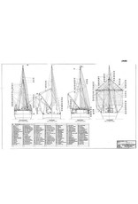 MBT Four-masted schooner "Albatros", Swedish training ship - Construction drawing Scale 1 : 100 (10.00.003)