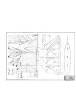 MBT Three-masted topsail schooner "Iskra" (Vlissingen 1917) - Construction Drawing Scale 1 : 100 (10.00.004)