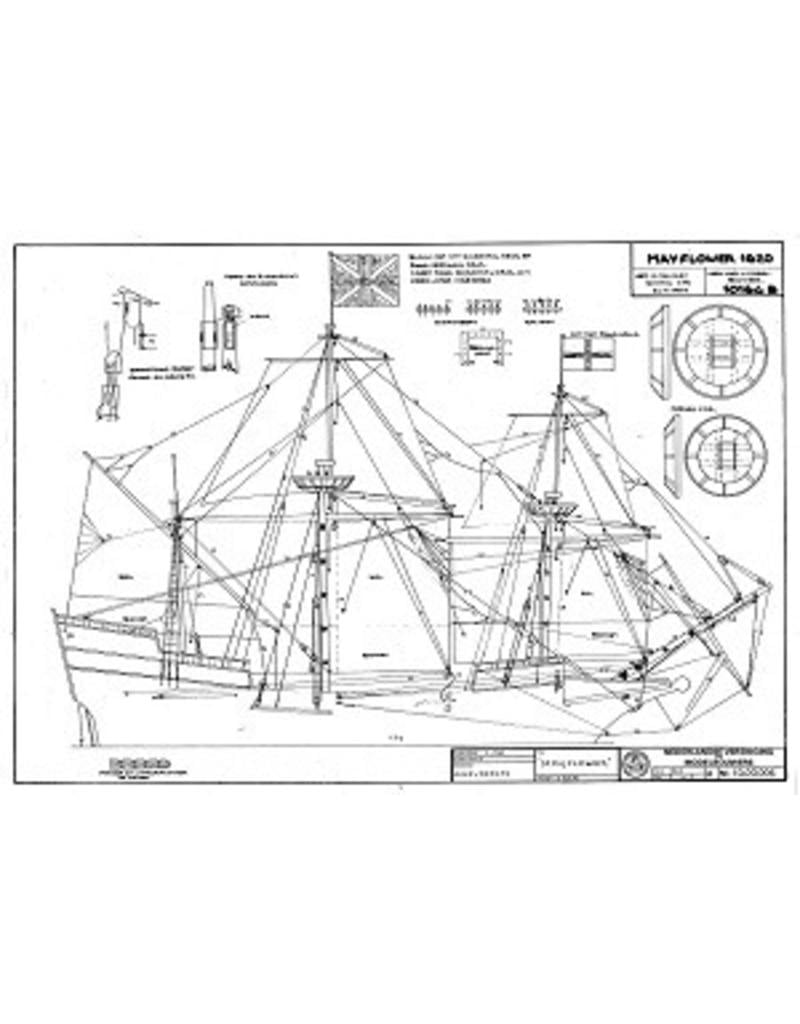 MBT Merchant ship "Mayflower" (c. 1620) - Construction Drawing Scale 1 : 50 (10.00.006)