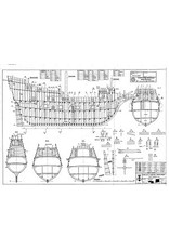 MBT Merchant ship "Mayflower" (c. 1620) - Construction Drawing Scale 1 : 50 (10.00.006A)