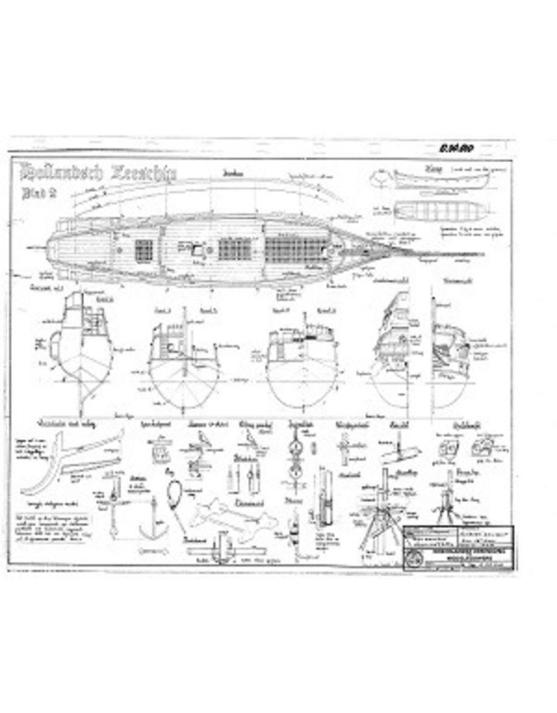 MBT Dutch seaship (c. 1600) - Construction Drawing Scale 1 : 100 (10.00.010)