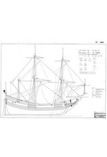 MBT Dutch fluyt ship (c. 1670) - Construction Drawing Scale 1 : 50 (10.00.011)
