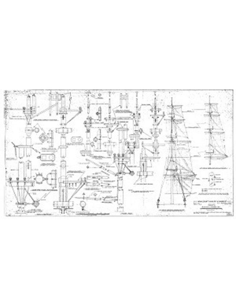 MBT Whaler "Charles W. Morgan" (1841) (full-rigged ship) - Construction Drawing Scale 1 : 64 (10.00.012)