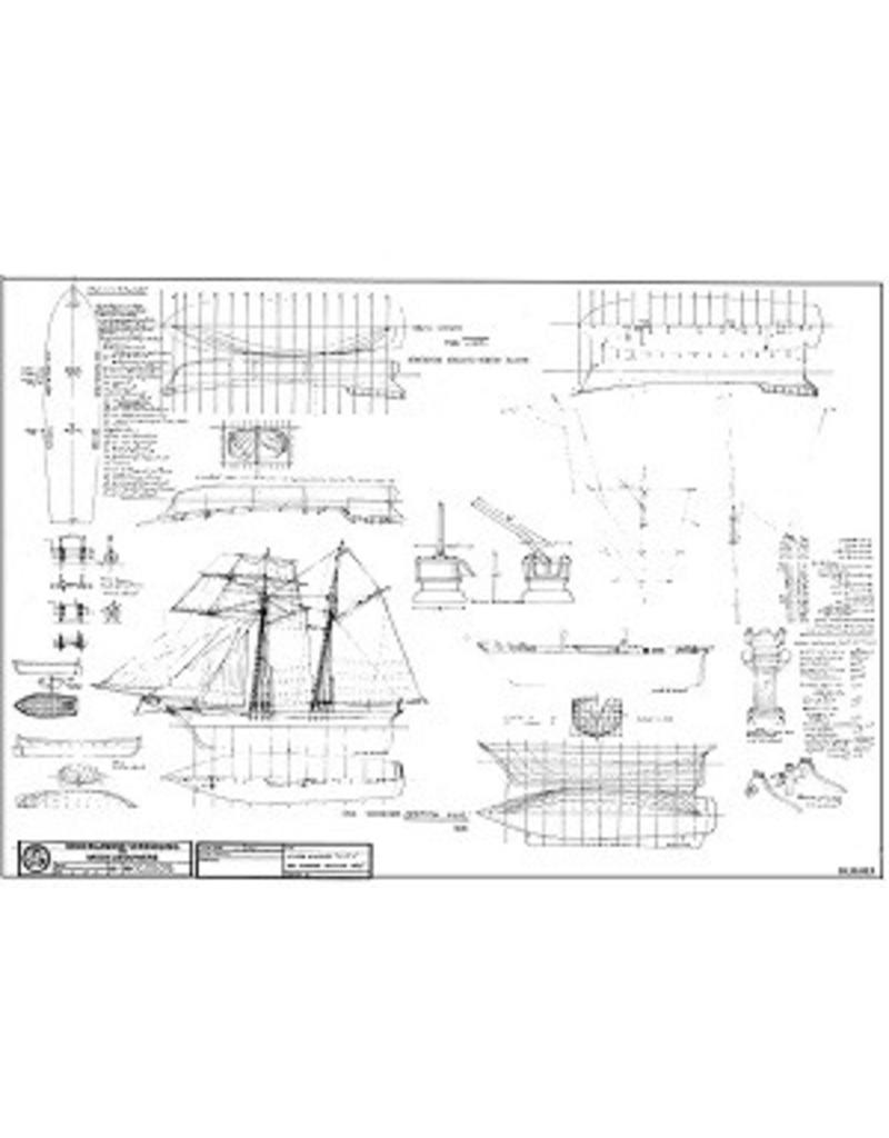 MBT Clipper schooners "City" (1854) & "Scottish Maid" (1839) - Construction Drawing Scale 1 : 200 (10.00.015)