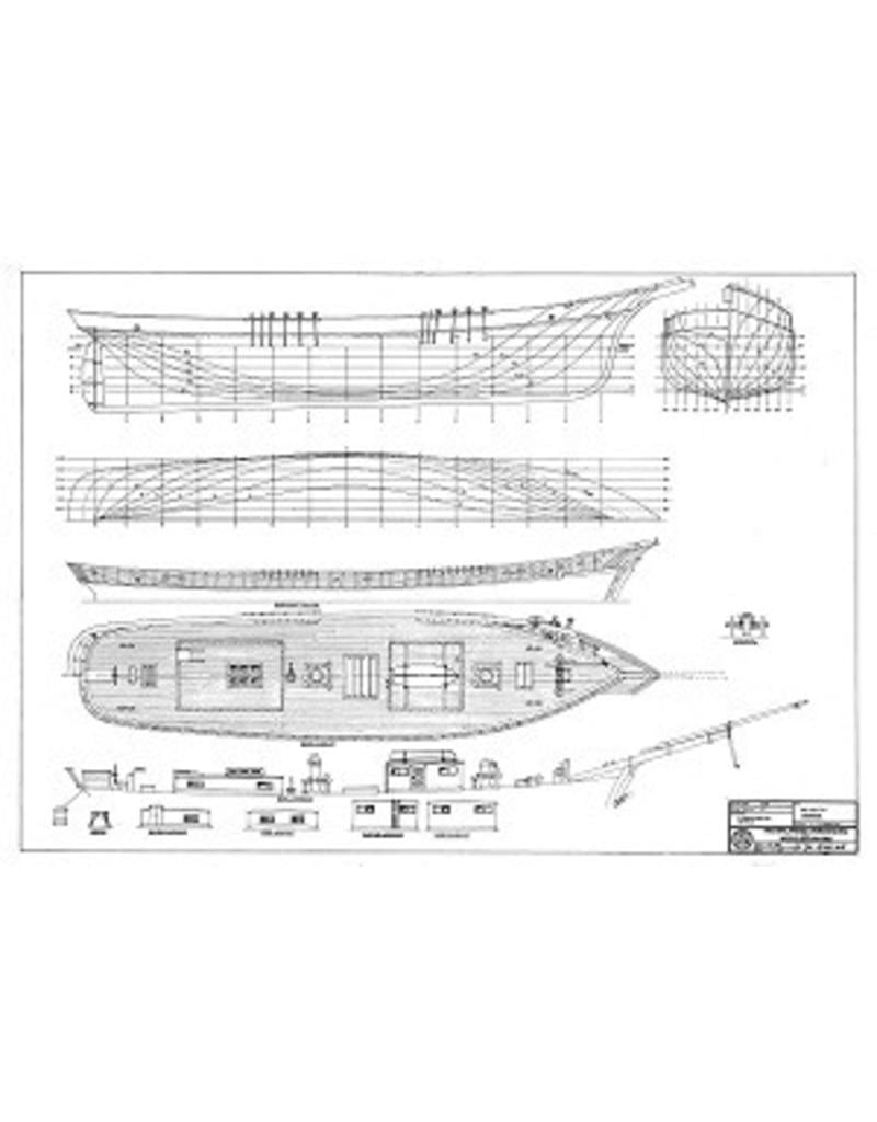 MBT Brigantine "Newsboy" (1854) - Construction Drawing Scale 1 : 75 (10.00.018)