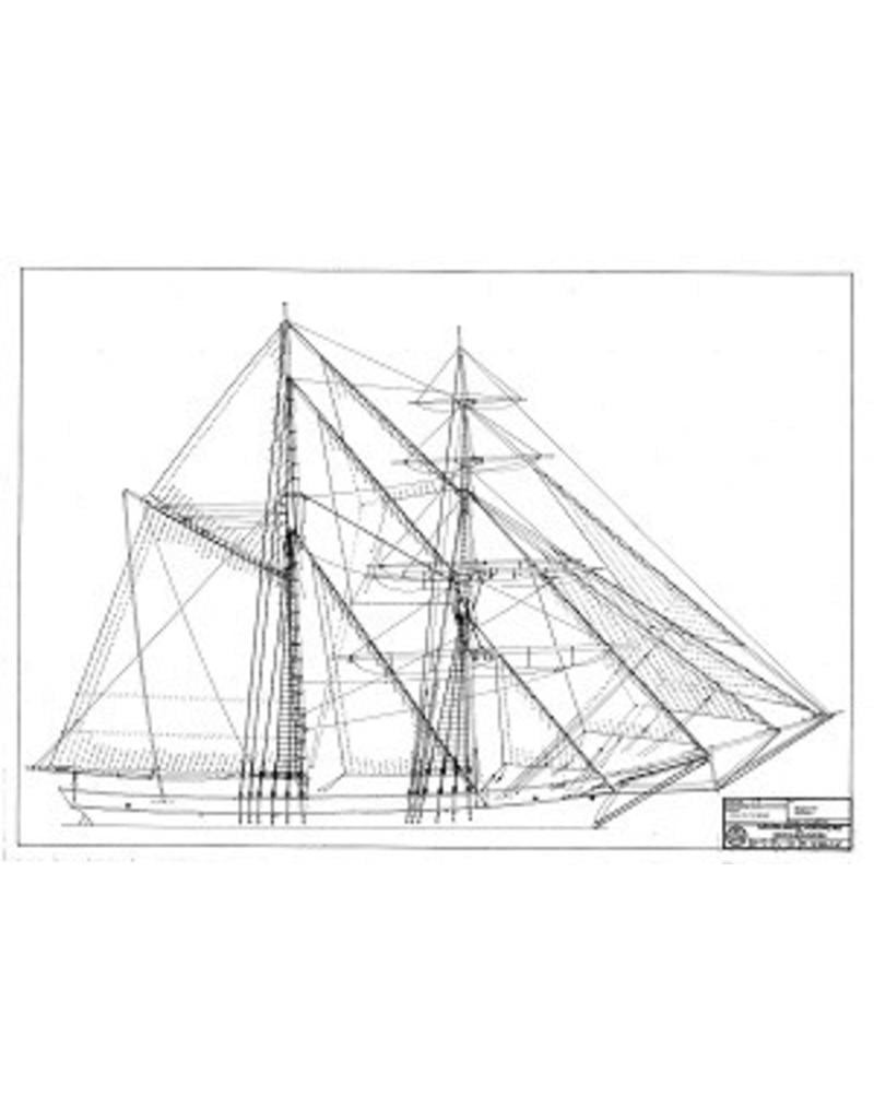 MBT Brigantine "Newsboy" (1854) - Construction Drawing Scale 1 : 75 (10.00.018)